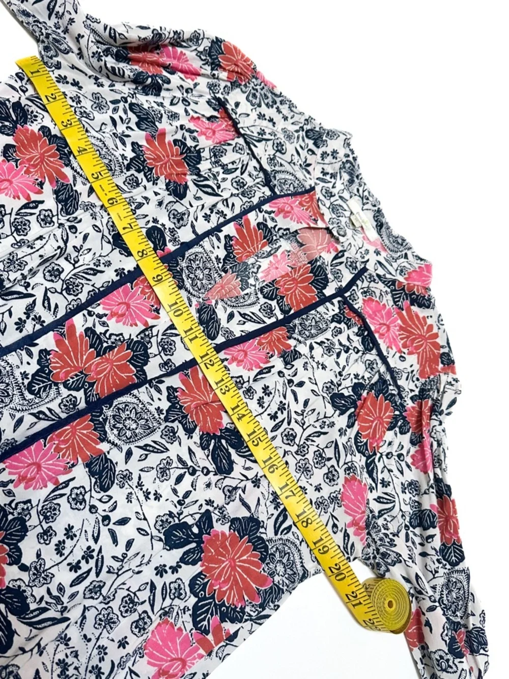 Anthropologie Porridge Let Me Be Floral Print Prairie Blossom Cotton Blouse Top - Picture 6 of 8